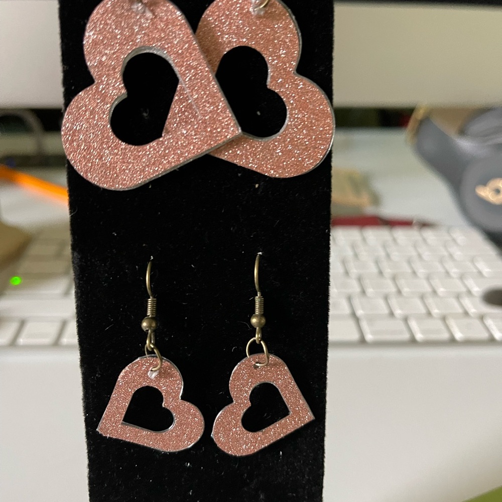 Children heart earring